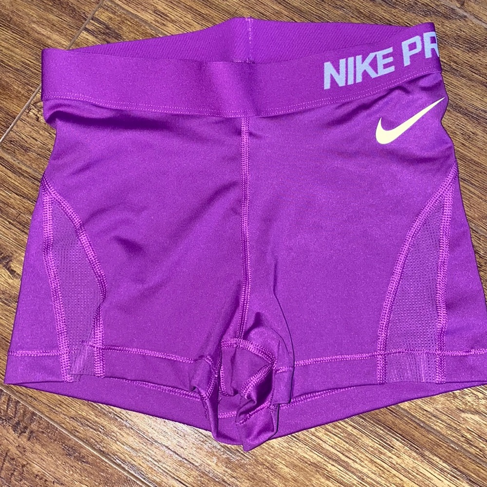 Purple NIKE Pro Shorts